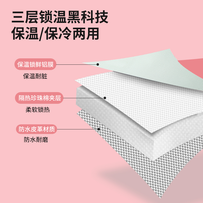 保温饭盒袋冬季学生带饭便当手提袋子上班便携加厚铝箔防水午餐包