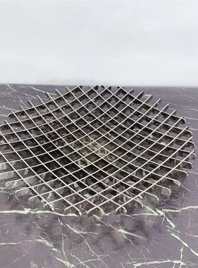 简约灰色金属线形方格托盘家居z摆件客厅茶几不锈钢水果盘收纳装