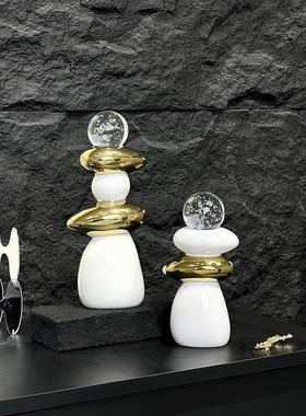 高级感时来运转书房桌面开业礼物摆件办公室玄关客厅电视柜装饰品