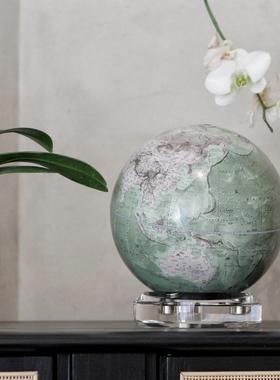 水晶底座宏微地球仪轻奢手工书房客厅玄关摆件开 业送礼节日礼物