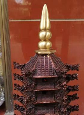 纯铜文昌塔金刚经宝塔九层十三层龙头塔客厅摆放工艺品桌面摆件