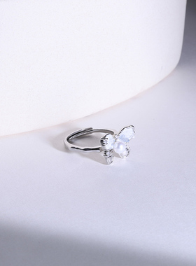 Idokawa蓝晶蝴蝶淡水珍珠戒指