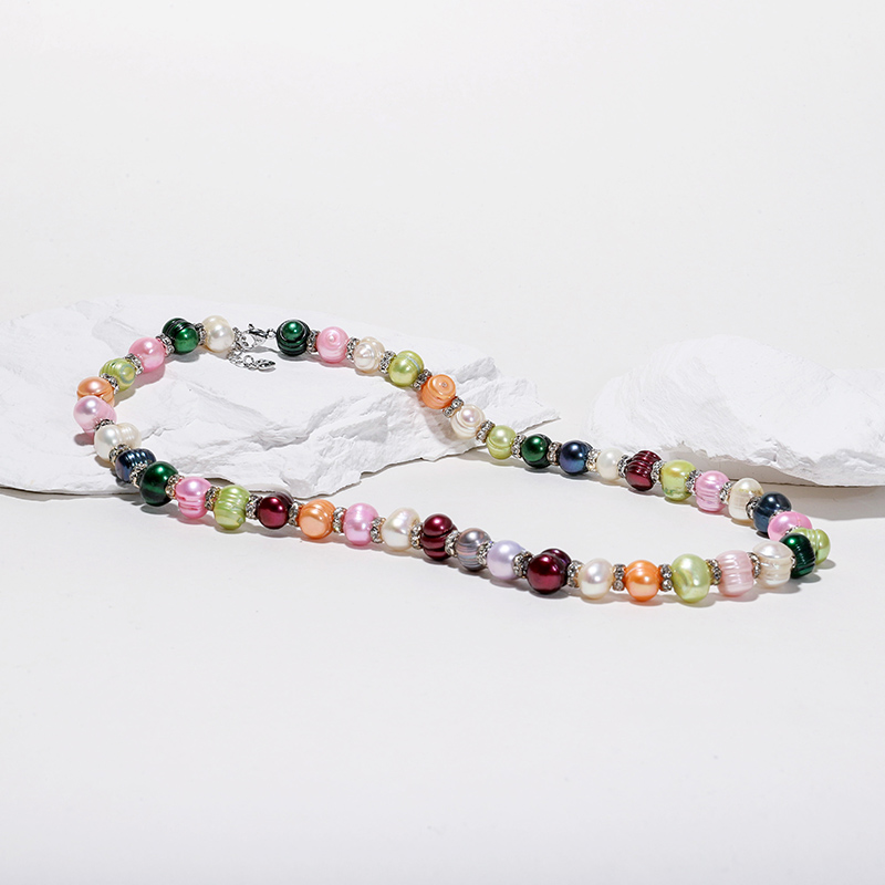 【自营】Idokawa多巴胺彩色巴洛克珍珠项链女小众个性异形不规则 - 图2