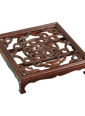 大红酸枝螭龙书架实木阅读立架读乐谱架折叠IPAD架书X经架木雕摆