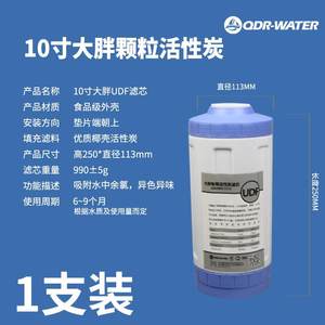 千岛人10寸20k寸大胖椰壳活性炭滤芯食品级净水器家用自来水滤芯