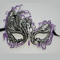 Black Purple litter Masquerade Weddin Venetian Face Eye P