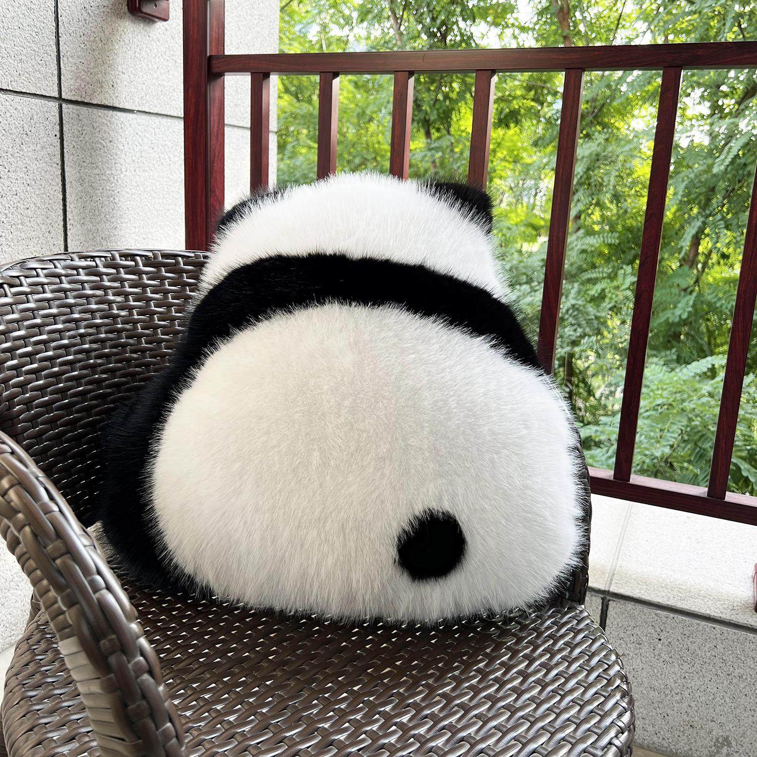 熊猫抱枕萌兰和花花腰靠垫可爱沙发女生毛绒玩偶客厅装饰生日礼物,淘宝优惠券,粉丝福利购,淘宝优惠卷