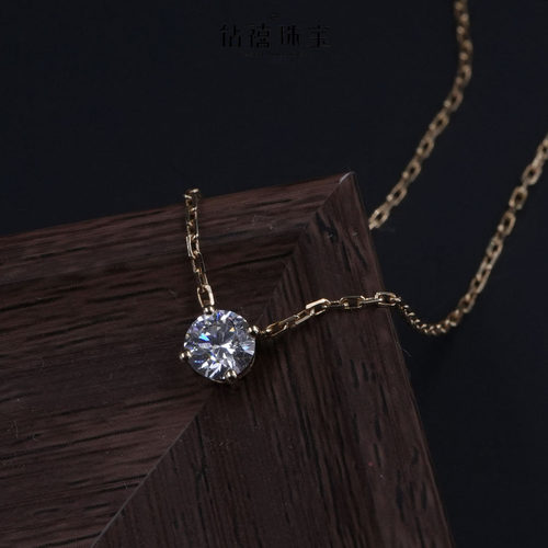 钻禧珠宝18K金六抓钻石项链四抓钻石项链鼻屎钻锁骨链石原里美 - 图2