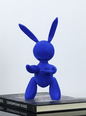 现代简约欧式轻奢卡通机u器兔子摆件样板房售楼处儿童房软装饰品