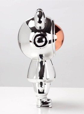 卡现代潮板玩电镀器人家居装t饰摆件样机间卧室客Z07278厅儿童房