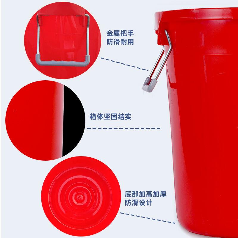 塑料大桶圆形家用大容量桶加厚大号储水桶加厚带盖红桶酵 - 图2