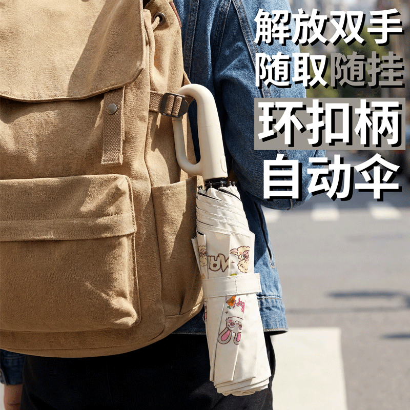 疯狂动物城周边尼克朱迪雨伞晴雨两用便携折叠环扣自动伞可爱防晒,淘宝优惠券,粉丝福利购,淘宝优惠卷