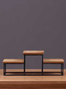 红木博古架 摆件架子 实木展示架中式客厅玄关禅意木质装饰工艺品