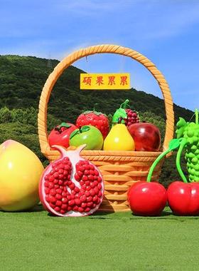 户外仿真蔬菜玻璃钢雕塑幼儿园公园小区房地产美陈装饰品落地摆件