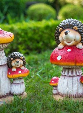 户外花园庭院小区公园仿真蘑菇轻奢装饰园林雕塑简约玻璃钢摆件