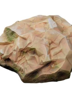 户外仿真假石头玻璃钢雕塑庭院景区售楼部小区井盖石草地落地摆件