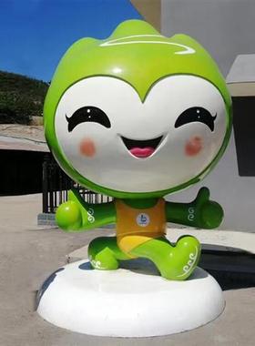 玻璃钢吉祥物雕塑定制卡通人物公司形象企业公仔彩绘小摆件