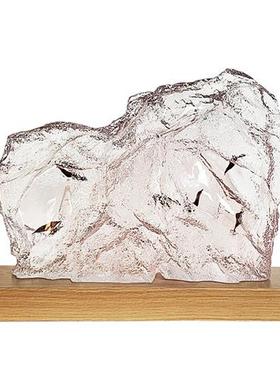 现代简约透明假山桌面摆件树脂雕塑酒店样板房客厅别墅装饰工艺品