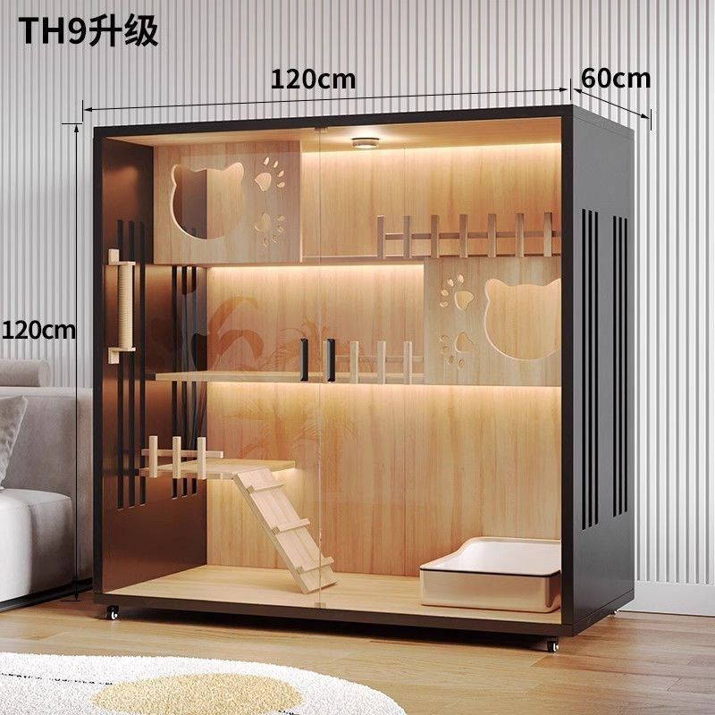 猫别墅猫笼子家用室内猫猫t屋超大自由空间猫咪房子实木猫窝舍猫,淘宝优惠券,粉丝福利购,淘宝优惠卷