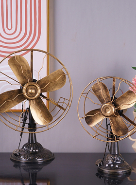 铁艺老式电风扇80年代感u怀旧老物件覆古文艺桌面摆件场景布置道