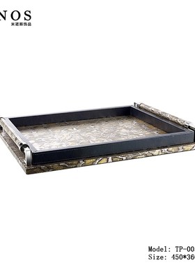 高端会所茶几装饰l品现代轻奢样板房软装艺术摆盘家用时尚收纳托