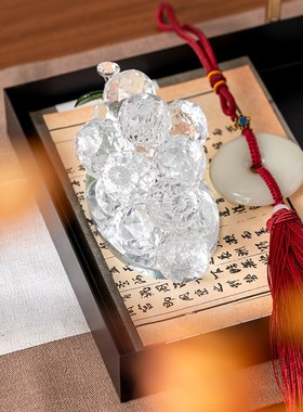 Rzone 新中式简约托盘玉v石狮子装饰摆件样版房卖场客厅茶几装饰