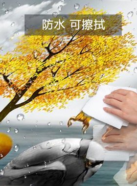 狂景客厅新中式贴画自带背胶