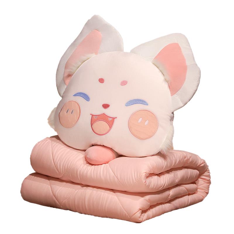 抱枕被子两用加厚空调毯子午睡办公室枕头被汽车载靠枕折叠二合一 - 图3