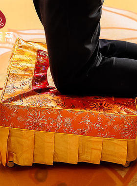 拜垫拜佛垫 家用佛堂礼佛垫磕头跪垫 寺院拜P佛斜跪垫方形莲花蒲