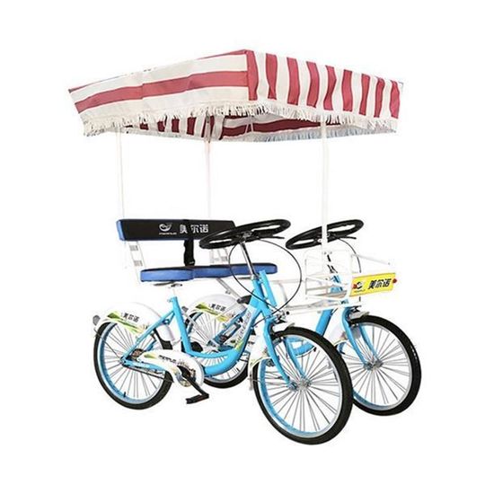 Bicicleta turística doble de cuatro ruedas m pareja delantera y trasera pedal de bicicleta para padres e hijos transporte para adultos niño adulto