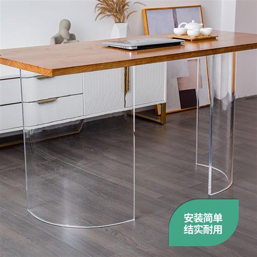 亚克力桌腿定制桌脚高透明桌角餐桌子腿有机玻璃支撑腿塑胶支架 - 图2