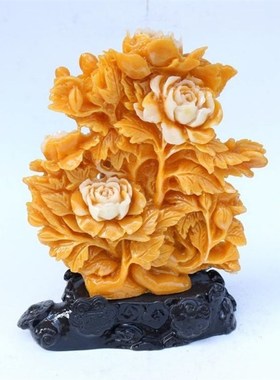 彷玉石寿山石雕彷独玉迎客松风水玄J关摆件家居装饰玄关摆件