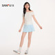 Sanfu ແມ່ຍິງ Summer Off-Shoulder Lyocell ເສື້ອທີເຊີດແຂນສັ້ນຄົນອັບເດດ: ຄົນອັບເດດ: ຄົນອັບເດດ: Slim ດ່ຽວເທິງ 524765