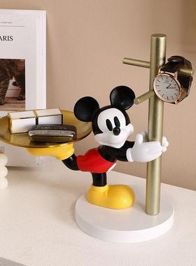 米奇钥匙收纳摆件玄关客厅托盘入户门口鞋柜置物架装饰品乔迁送礼