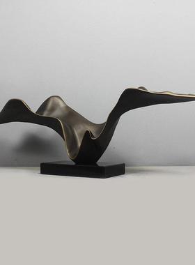 雕塑艺术摆件客厅高极感装饰品轻奢高档大气上档次售楼处抽象摆设