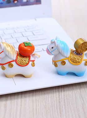小马福福桌面工位治愈情绪小摆件