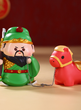 钟馗摆件关公财神爷工位玄学装饰