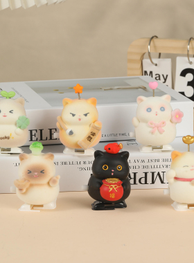 小猫咪盲盒桌面情绪稳定器摆件