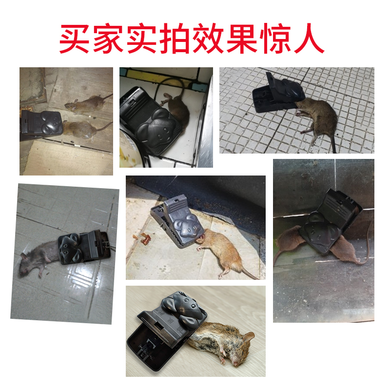 新款老鼠扑捉器老鼠夹捕鼠器强力家用抓灭鼠神器全自动逮耗子大号 - 图1