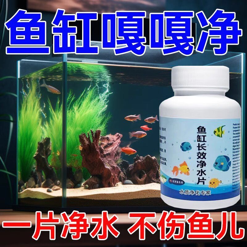 鱼缸净水片澄清澈净化水质除臭去腥鱼缸水族箱鱼池清水养鱼净水剂