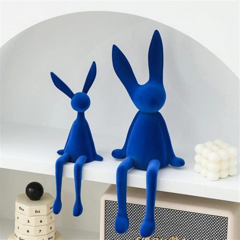 创意网红卡通坐姿长耳兔子摆件客厅电视柜酒店前台桌W面玄关装饰,淘宝优惠券,粉丝福利购,淘宝优惠卷