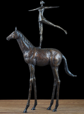 全铜行者骑马摆件创意工艺品客厅书房卧室艺术S品办公室桌面摆设