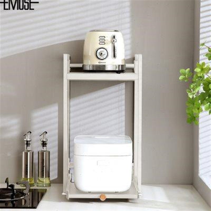 厨房台面置物架电饭锅一体式抽拉收纳架家用烤箱微U波炉放置锅架,淘宝优惠券,粉丝福利购,淘宝优惠卷