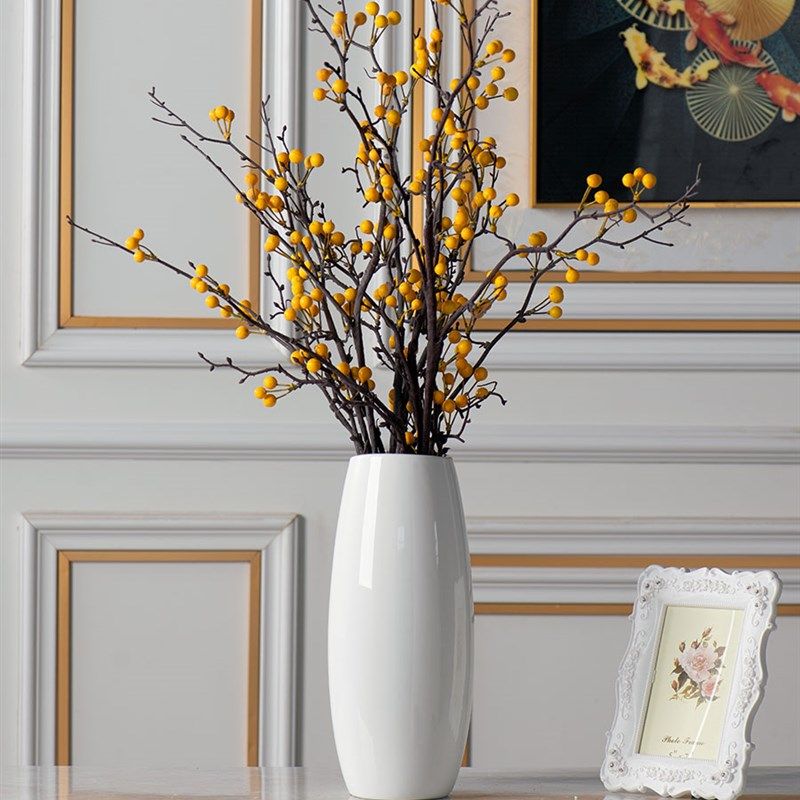 景德镇手工瓷器白色陶瓷花瓶现代简约客厅餐桌插T花摆件创意装饰,淘宝优惠券,粉丝福利购,淘宝优惠卷