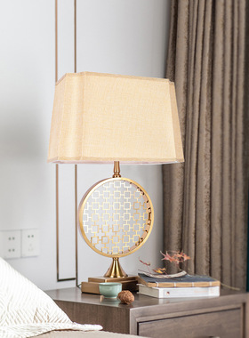 极速欧式轻奢卧室饰m品古铜台火灯电镀拉丝防锈防潮样板房装修金