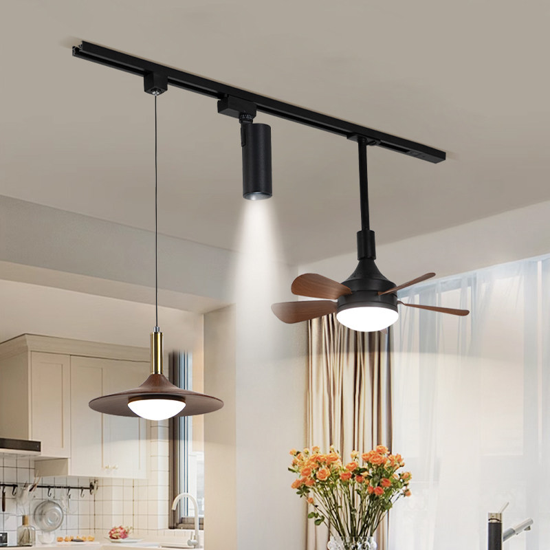 箭牌照明风扇灯可移动轨道射灯全光谱简约现代新款护眼客餐厅吊灯,淘宝优惠券,粉丝福利购,淘宝优惠卷