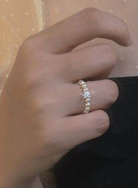 爆款弹力绳戒指小众轻奢设计女款