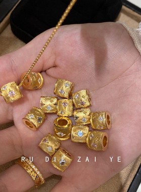 金色拉丝路通六芒星项链2025新款