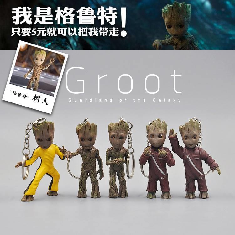 银河护卫队小树人挂件groot格鲁特宝宝公仔手办摆件挂链模型周边 - 图0