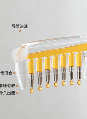 不湿发头皮上药 导液梳 米诺头皮上液器生发上药器精华精油导入梳